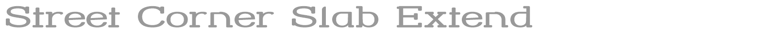 Street Corner font preview